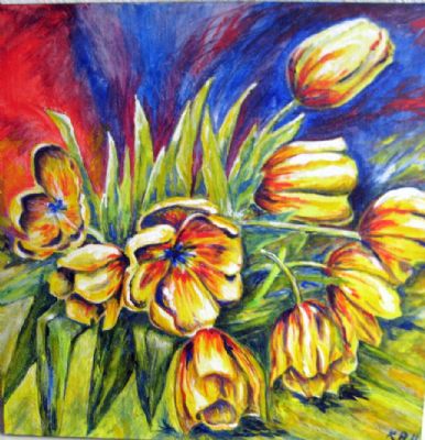 Stribede tulipaner - SOLGT